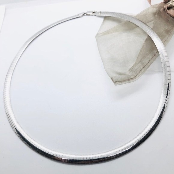 Sterling Silver 6mm 18" Omega - Picture 6 of 6